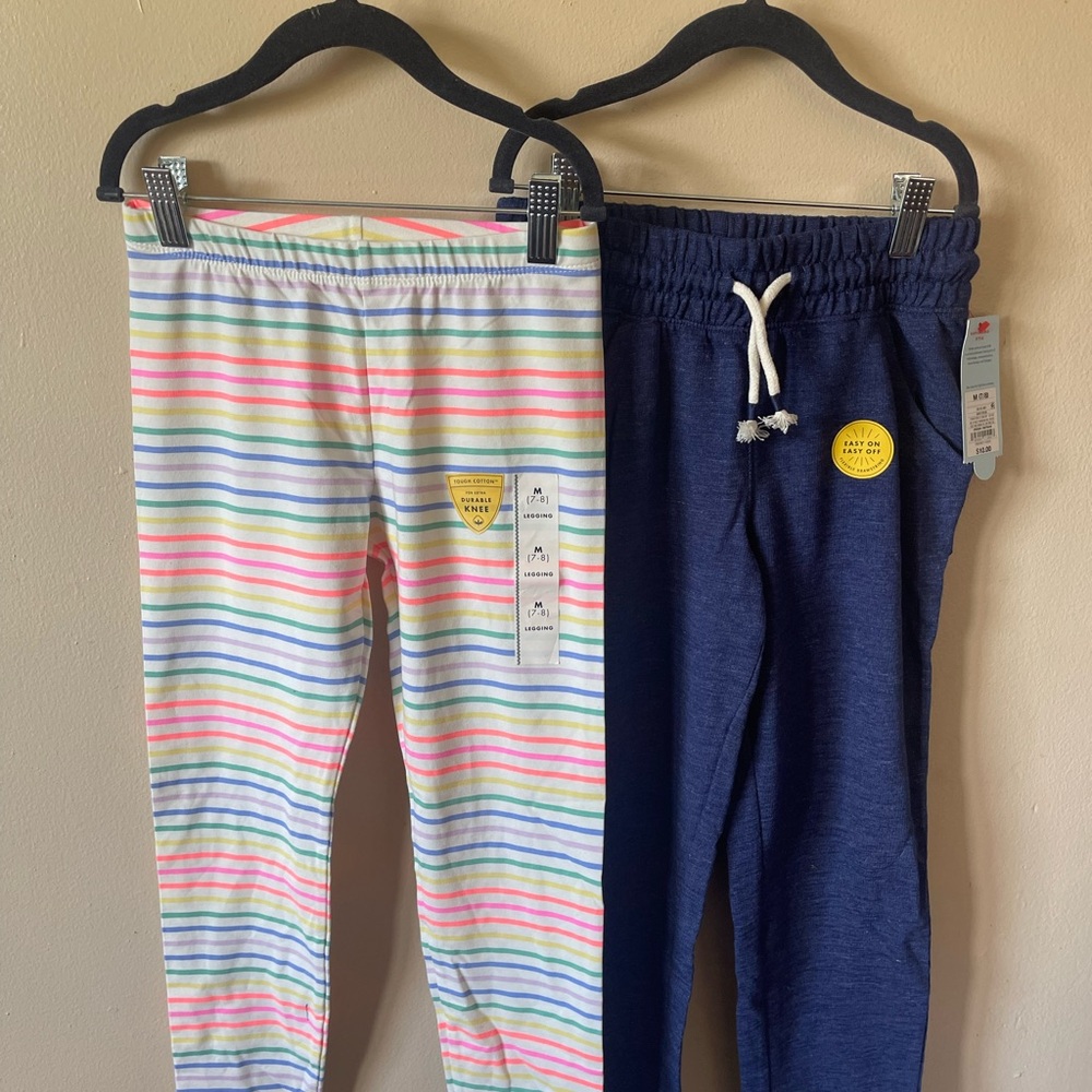 Cat & Jack Multicolor Striped and Navy Joggers